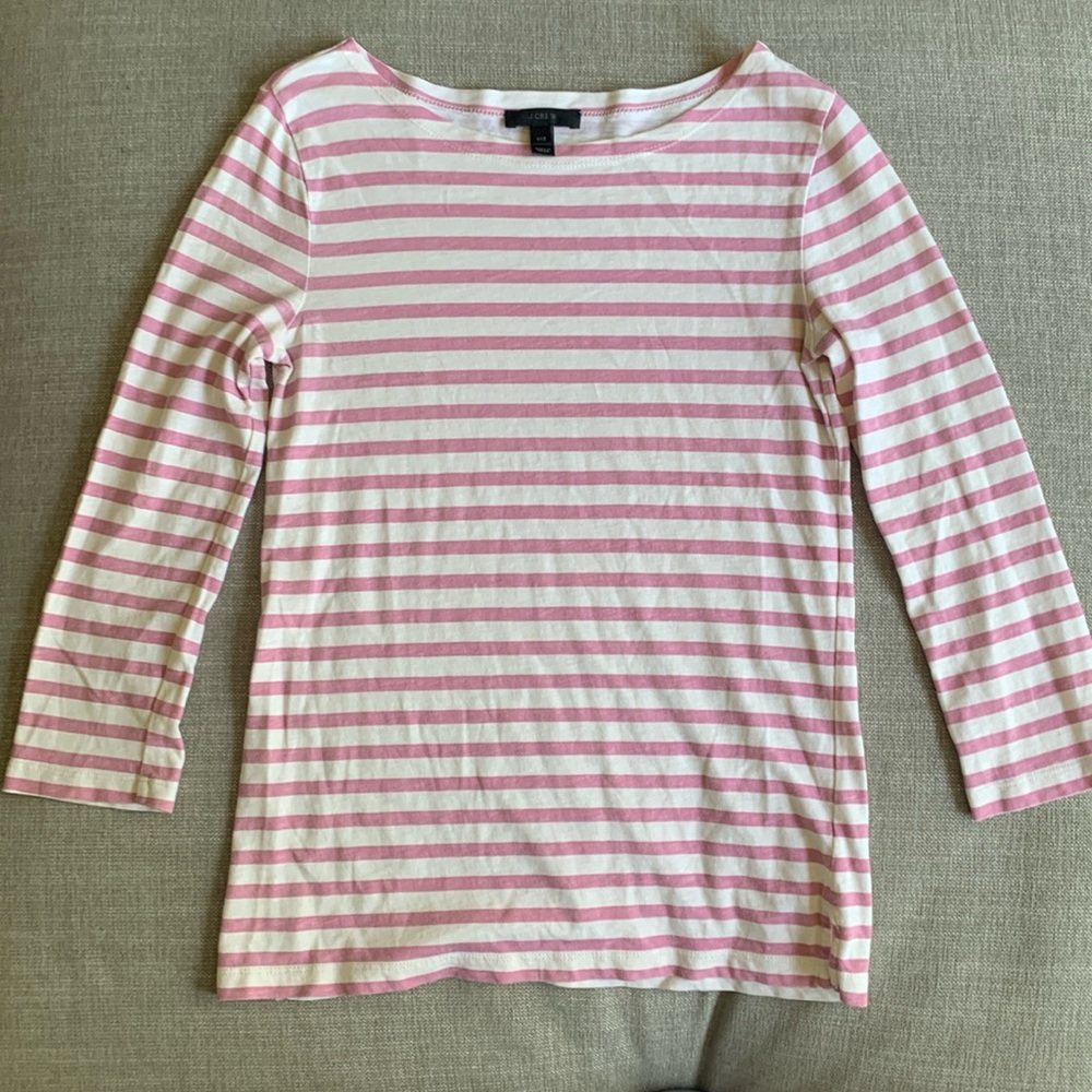 J Crew striped boatneck shirt
